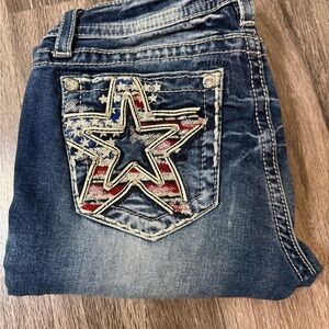 Miss Me Denim Jeans with Star Detail